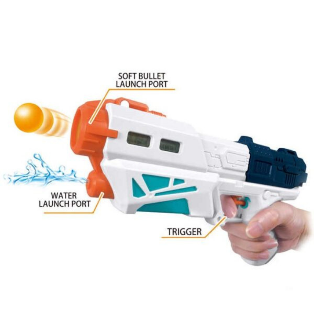 2 in 1 Ball Shooting Water Gun