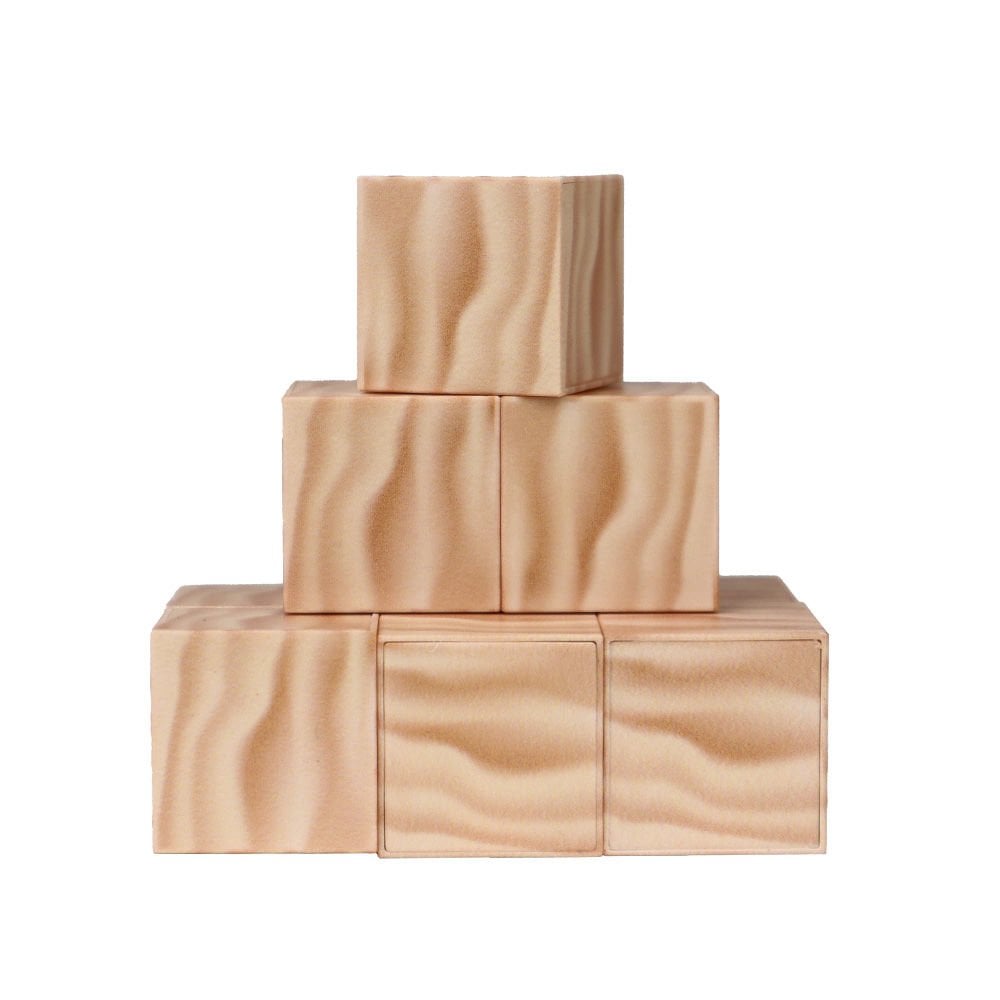 9 Pieces Sand Patterned Magnetic Blocks