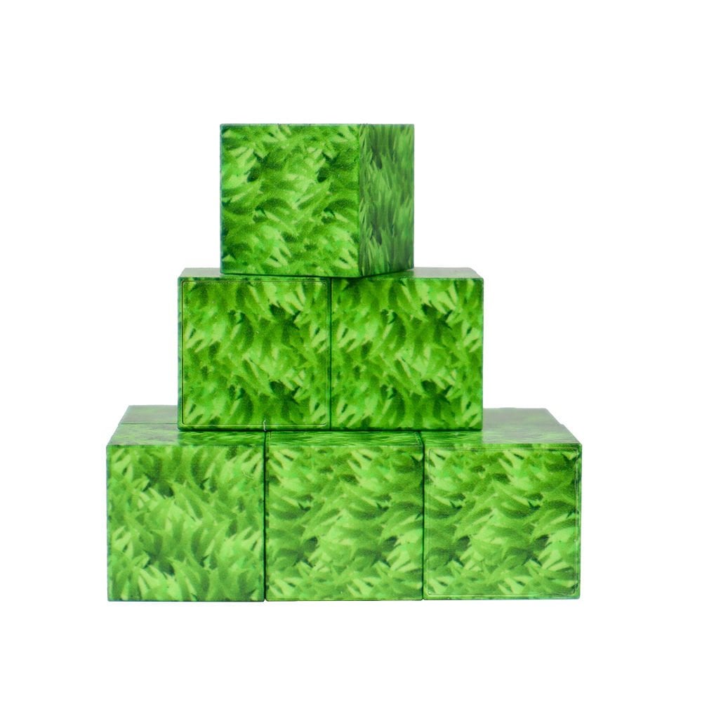 9 Pieces Grass Patterned Magnetic Blocks