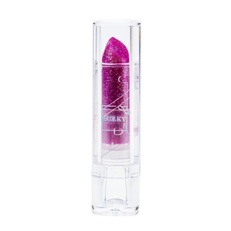 Çilek Aromalı Simli Lipstick - Mor