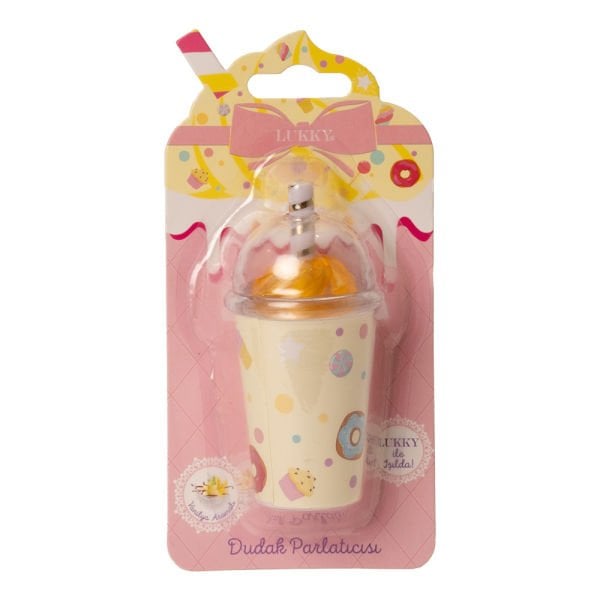 Lukky Cupcake Desenli Dondurma Aromalı Simli Dudak Parlatıcısı