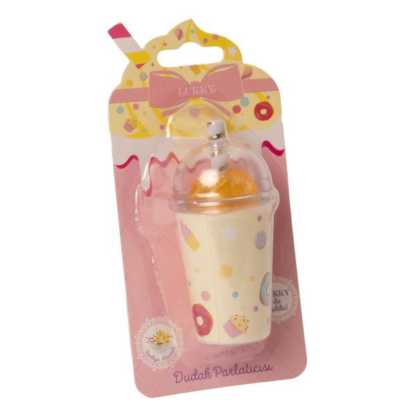 Lukky Cupcake Desenli Dondurma Aromalı Simli Dudak Parlatıcısı