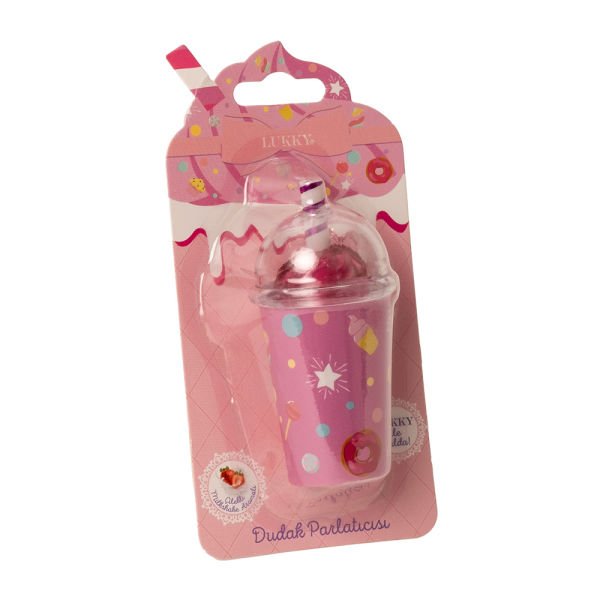 Lukky Cupcake Desenli Çilek Aromalı Simli Dudak Parlatıcısı