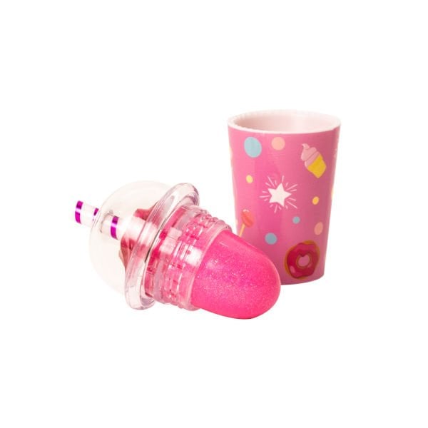 Lukky Cupcake Desenli Çilek Aromalı Simli Dudak Parlatıcısı