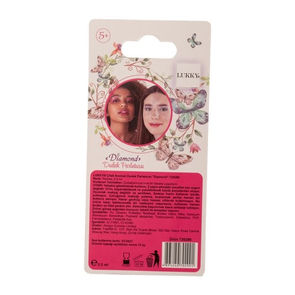 Lukky Çilek Aromalı Pembe Dudak Parlatıcısı