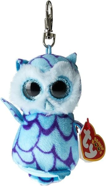 TY Beanie Boos Oscar Mavi Mor Baykuş Anahtarlık 12 cm.