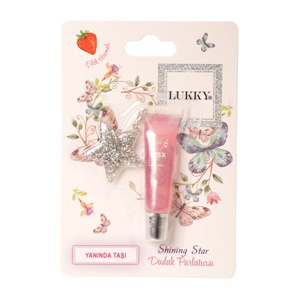 Lukky Simli Çilek Aromalı Lila Dudak Parlatıcısı