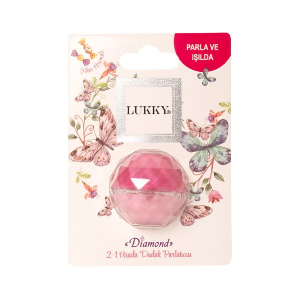 Lukky 2'si 1 Arada Pembe & Fuşya Simli Dudak Parlatıcısı