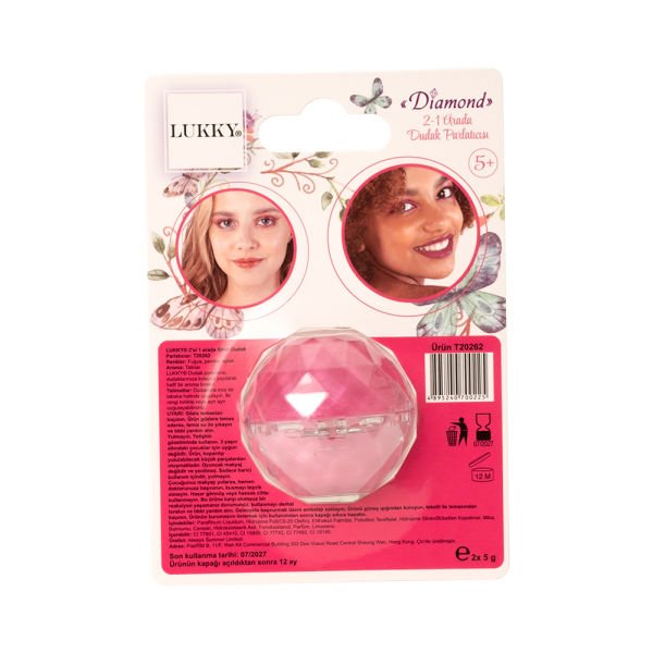 Lukky 2'si 1 Arada Pembe & Fuşya Simli Dudak Parlatıcısı