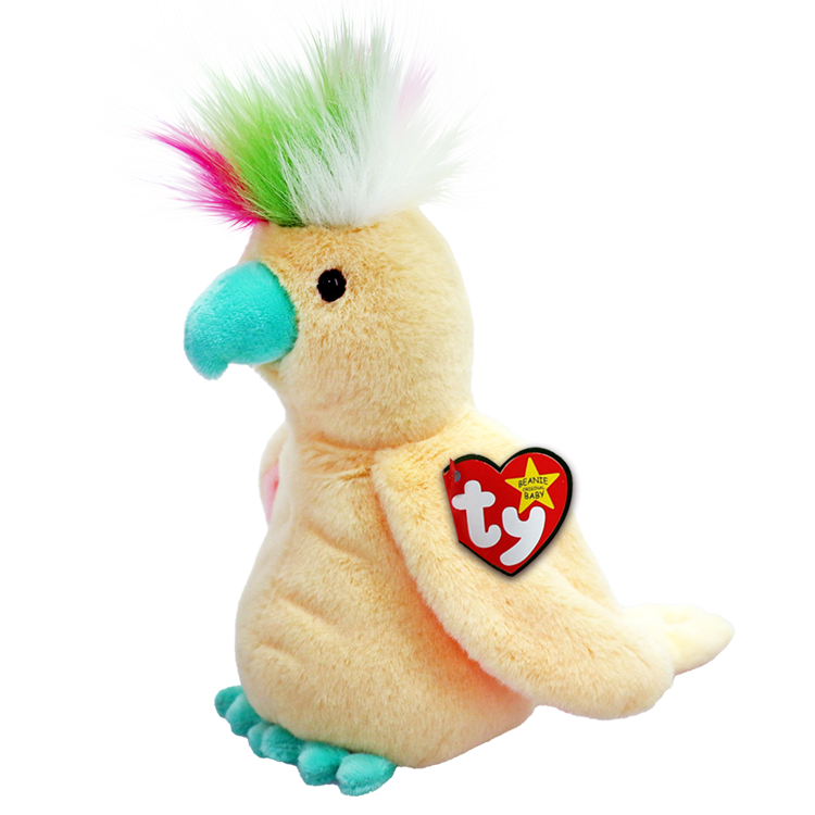 TY Beanie Babies Pompom Krem Papağan 20 cm.