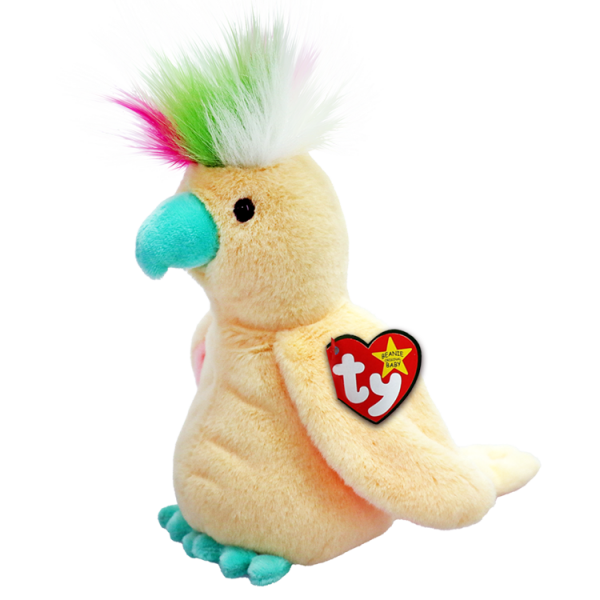 TY Beanie Babies Pompom Krem Papağan 20 cm.