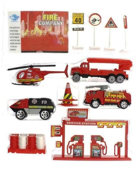 20 Parça Die-Cast İtfaiye Seti