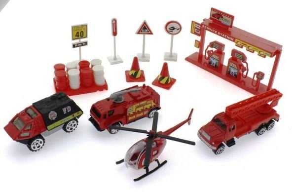 20 Parça Die-Cast İtfaiye Seti