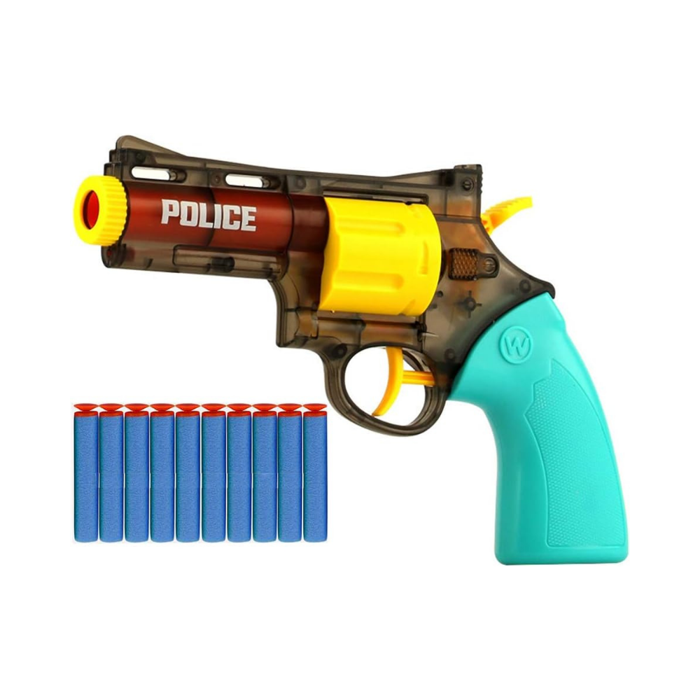 2-in-1 Dart-Firing Revolver Water Gun