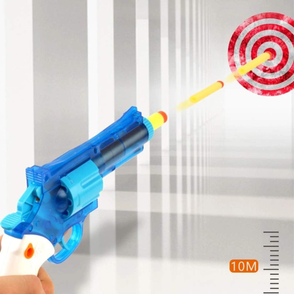 2-in-1 Dart-Firing Revolver Water Gun