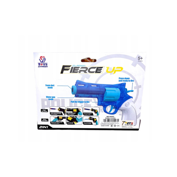 2-in-1 Dart-Firing Revolver Water Gun
