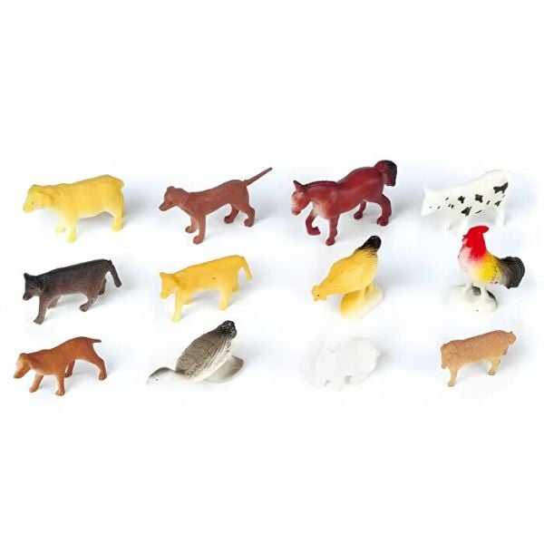 12 Parça Çiftlik Hayvanları Seti