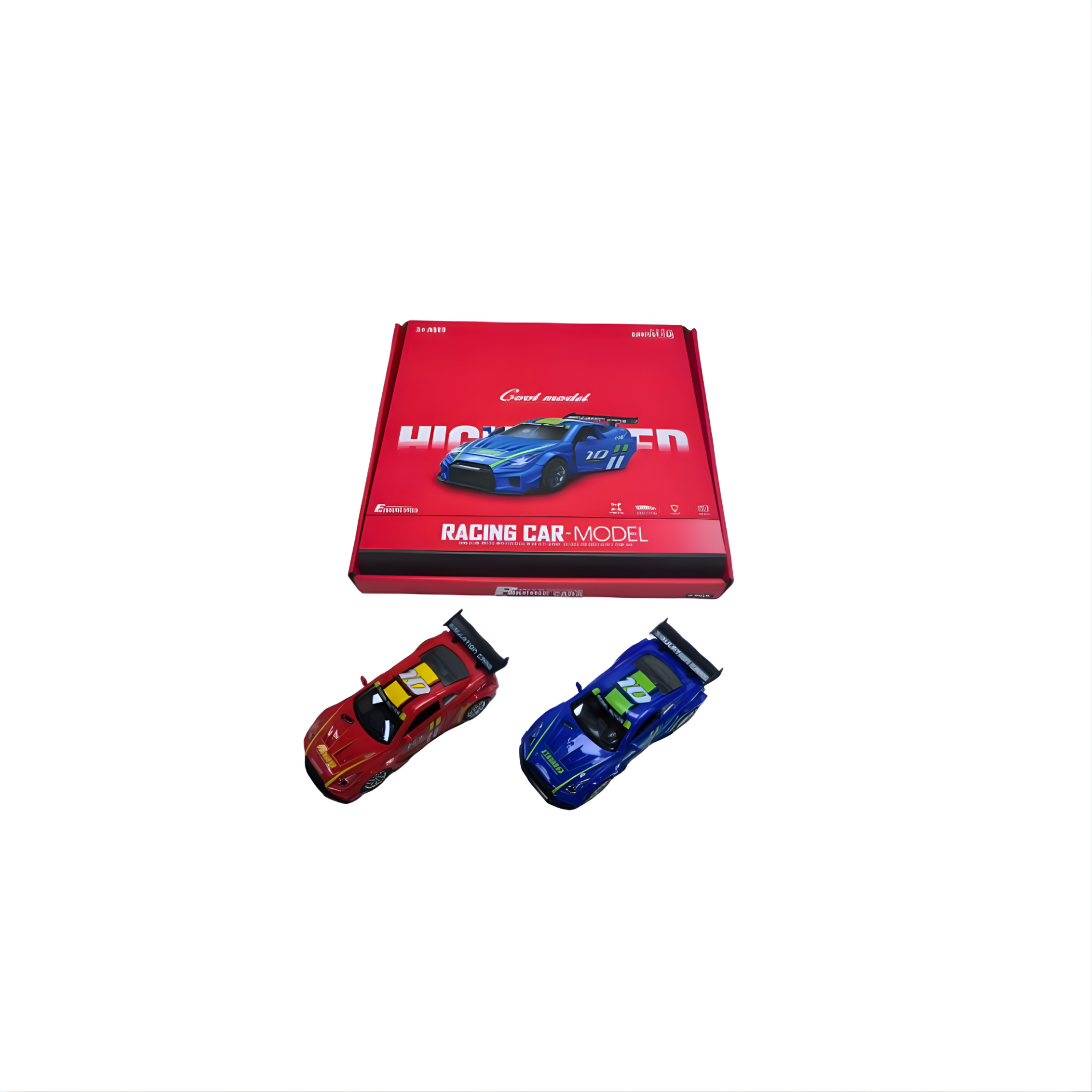 Die-Cast Çek Bırak Işıklı ve Sesli Şeritli Yarış Arabası No:10