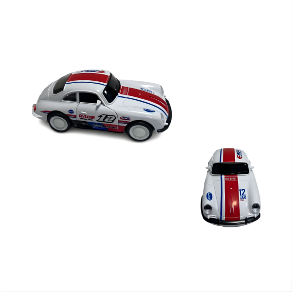 Die-Cast Çek Bırak Işıklı ve Sesli Şeritli Yarış Arabası