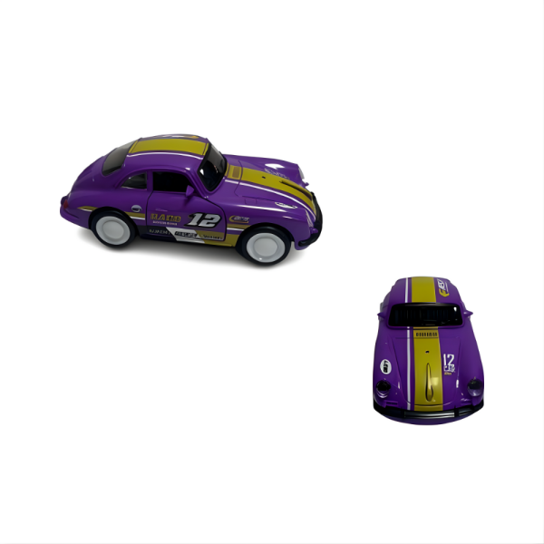 Die-Cast Çek Bırak Işıklı ve Sesli Şeritli Yarış Arabası