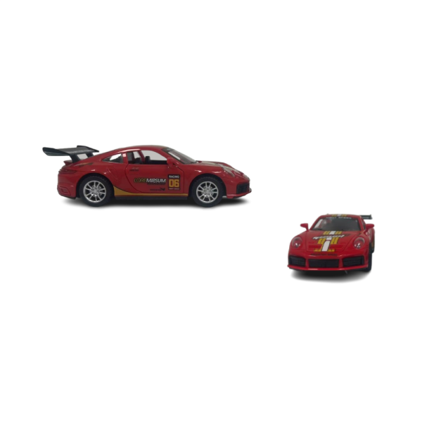 Die-Cast Çek Bırak Işıklı ve Sesli Şeritli Ralli Arabası