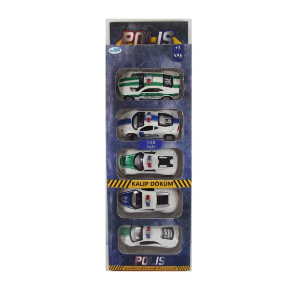 Die-Cast Beşli Polis Arabaları