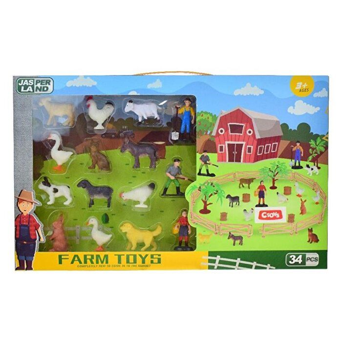 Farm Toys 34 Parça Çiftlik Hayvanları Seti