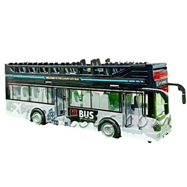 30 cm Sür Gitsin Üstü Açık Sesli ve Müzikli Otobüs