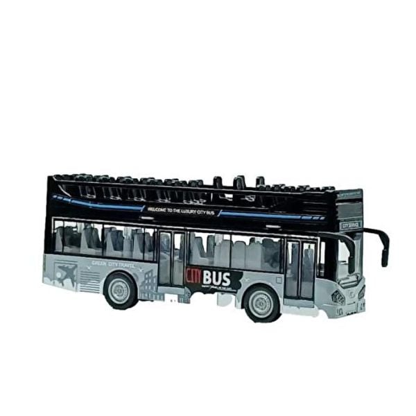 30 cm Sür Gitsin Üstü Açık Sesli ve Müzikli Otobüs