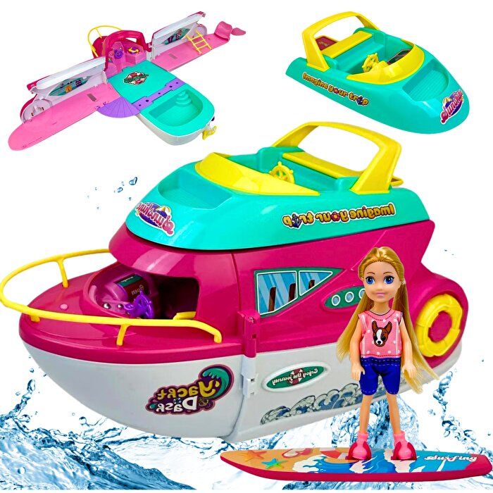 7 Parça Mini Moda Bebek ve Gezi Teknesi