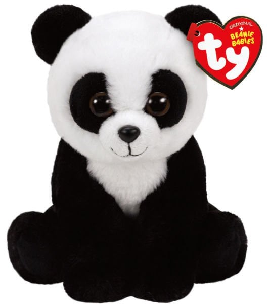 TY Beanie Babies Siyah Beyaz Panda Baboo Peluş 20 cm.