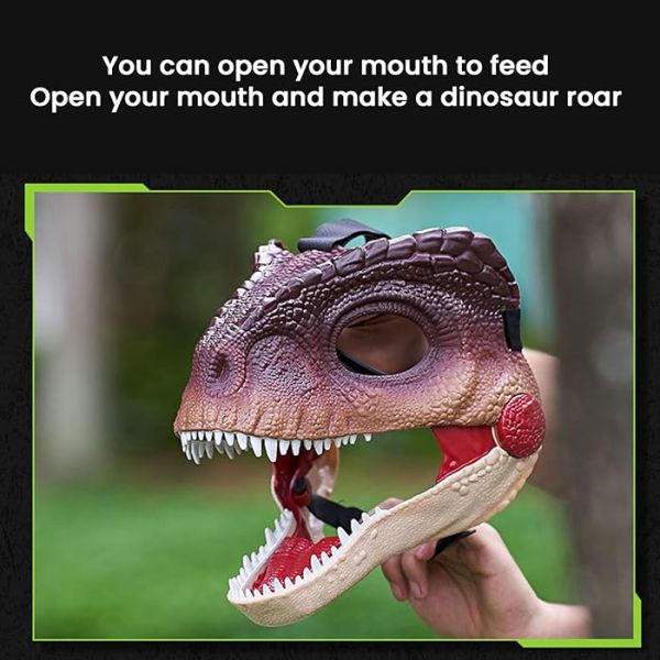 Sesli Velociraptor Maskesi