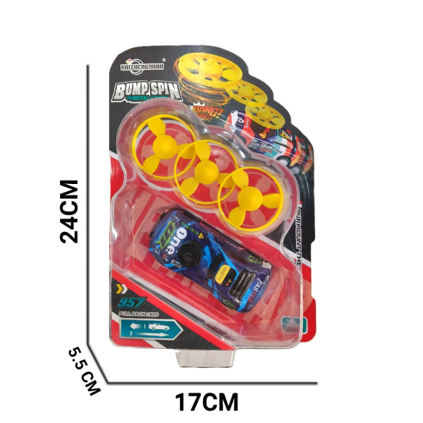Bump Spin Pull Back Disc Throwing Car