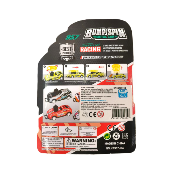 Bump Spin Çek Bırak Disk Fırlatan Araba
