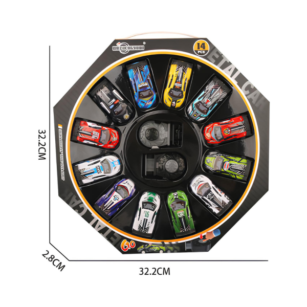 12'li Fırlatmalı Çek Bırak Yarış Arabaları Seti