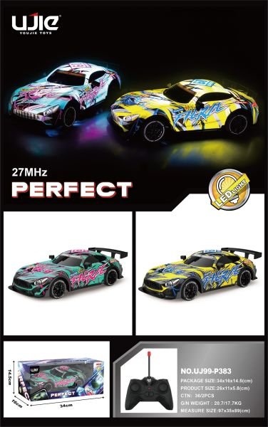 1:18 Uzaktan Kumandalı Full Fonksiyon LED Aydınlatmalı Fierce Araba