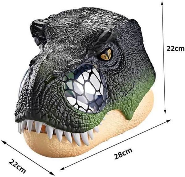 Işıklı ve Sesli T-Rex Maskesi