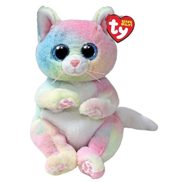 TY Beanie Bellies Gökkuşağı Kedi Jenni Peluş 20 cm.