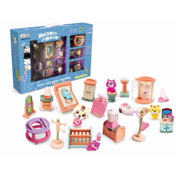 Meow Meow Sevimli Kedi Evi Eşyaları