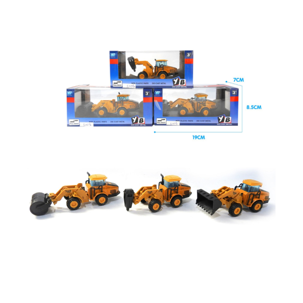 14 cm Die-Cast Mini İnşaat Araçları