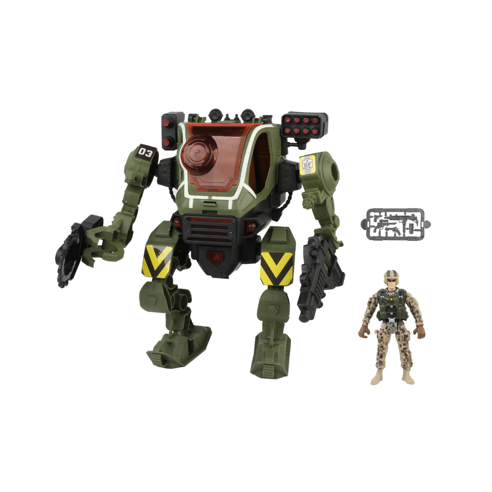 Special Combat Sesli Işıklı Askeri Robot Oyun Seti