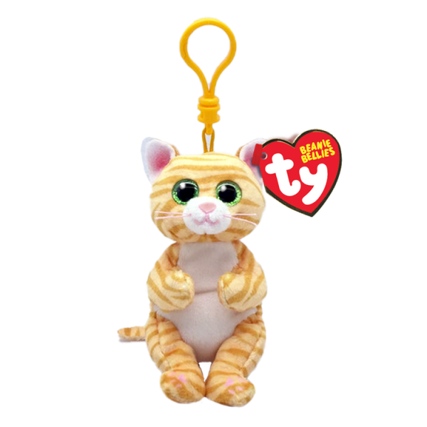 TY Beanie Bellies Sarı Çizgili Kedi Mango Peluş Anahtarlık 12 cm.