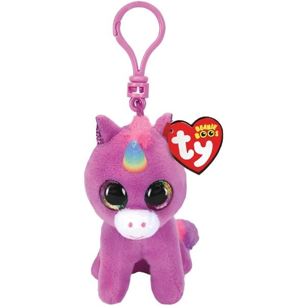 TY Beanie Boos Mor Unicorn Rosette Peluş Anahtarlık 12 cm.