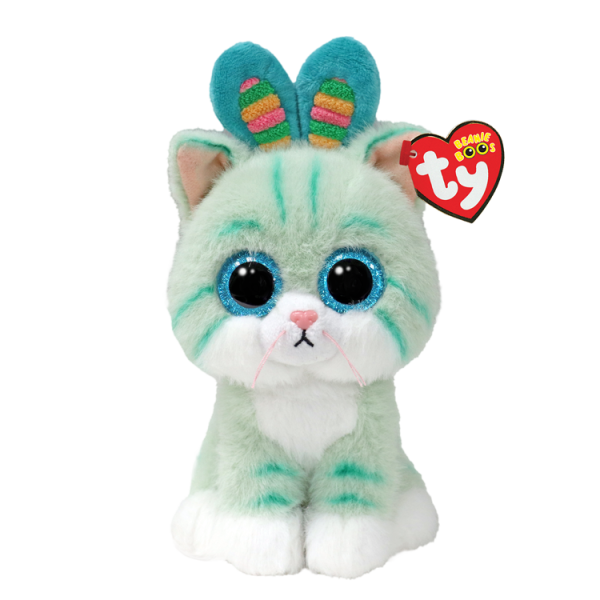 TY Beanie Boos Turkuaz Kedi Gumdrop Peluş 15 cm.