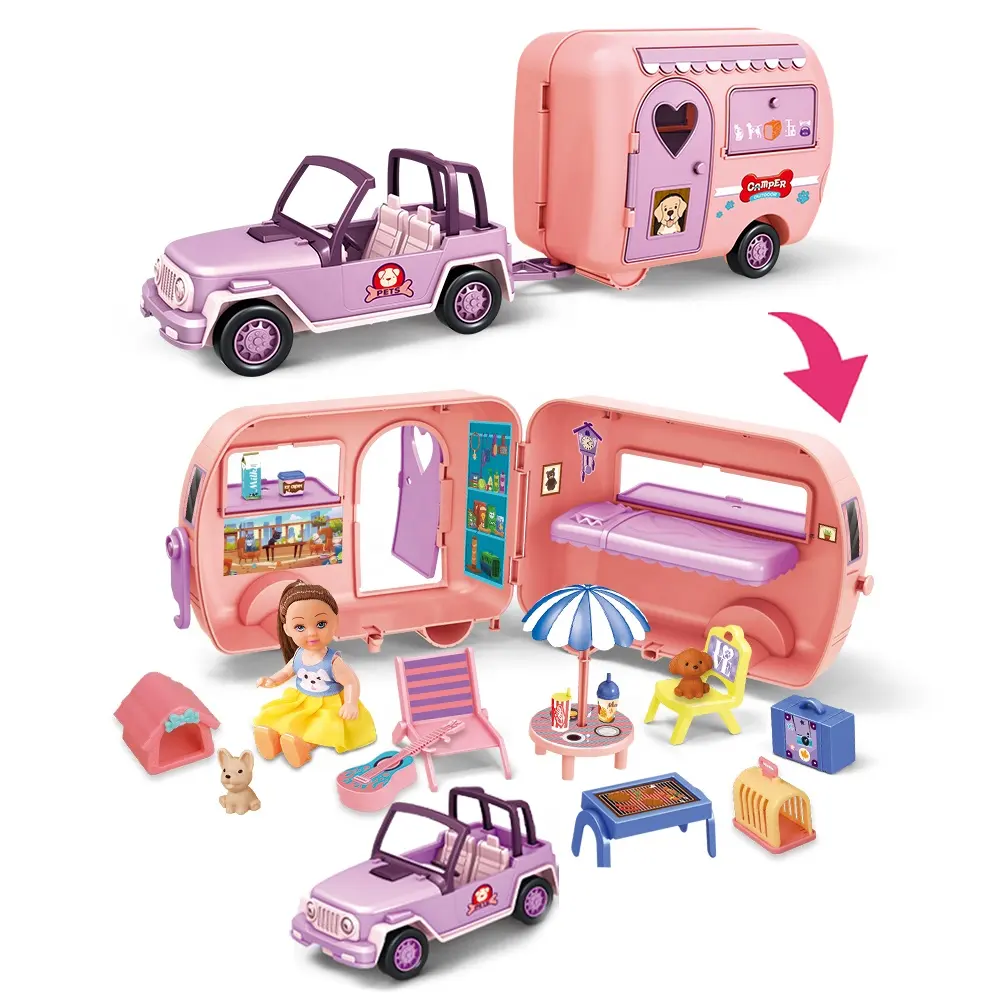 Camper Karavan Macerası - Bebekli ve Evcil Hayvanlı Oyun Seti