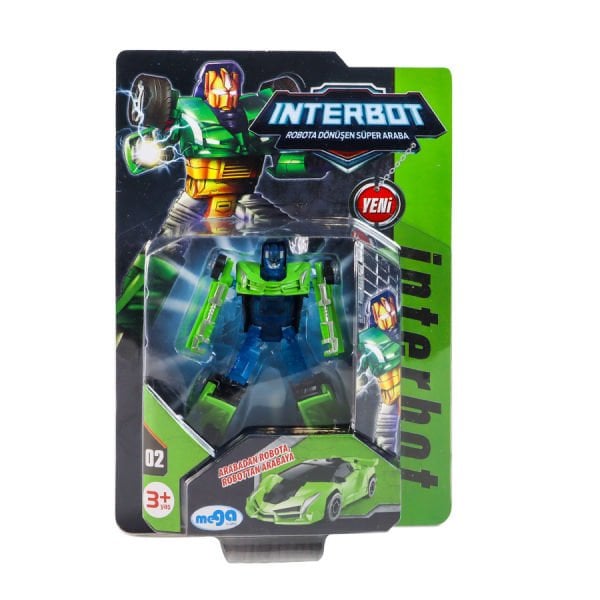 1:64 Robota Dönüşen Araba - Yeşil