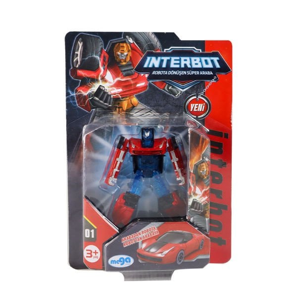 1:64 Robota Dönüşen Araba - Kırmızı