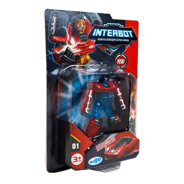 1:64 Robota Dönüşen Araba - Kırmızı