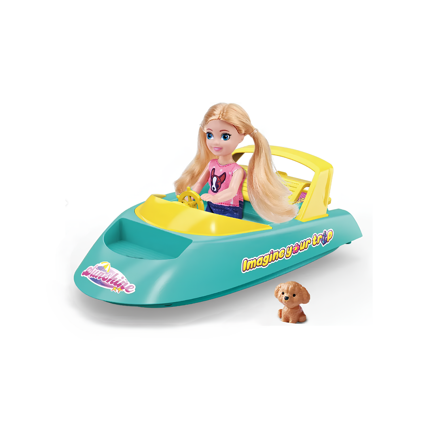 9 Parça Mini Moda Bebek ve Sürat Teknesi