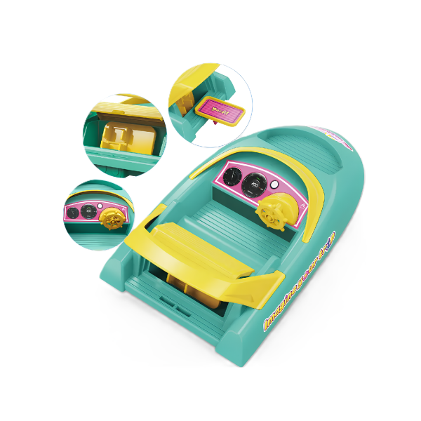 9 Parça Mini Moda Bebek ve Sürat Teknesi